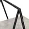 23" White Marble & Iron Contemporary 3-Tier Tray Stand